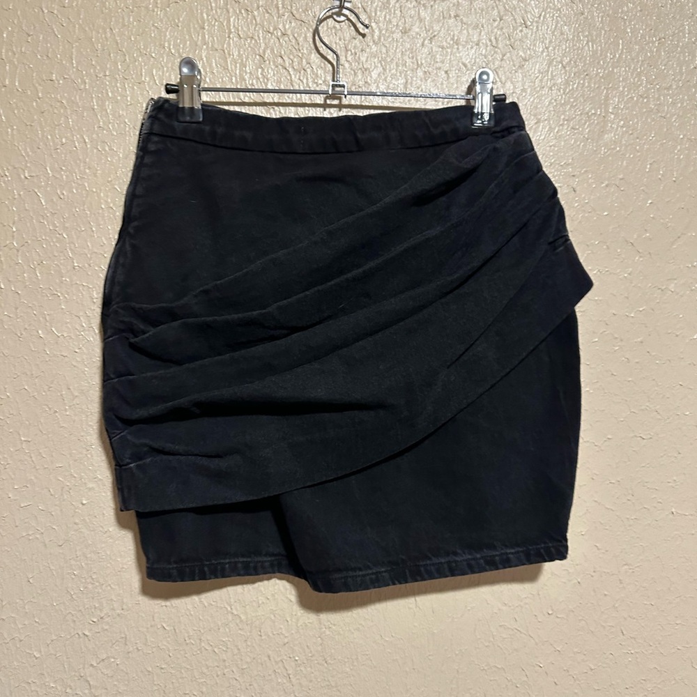 IRO Denim Mini Skirt Black Size 36 (Small)